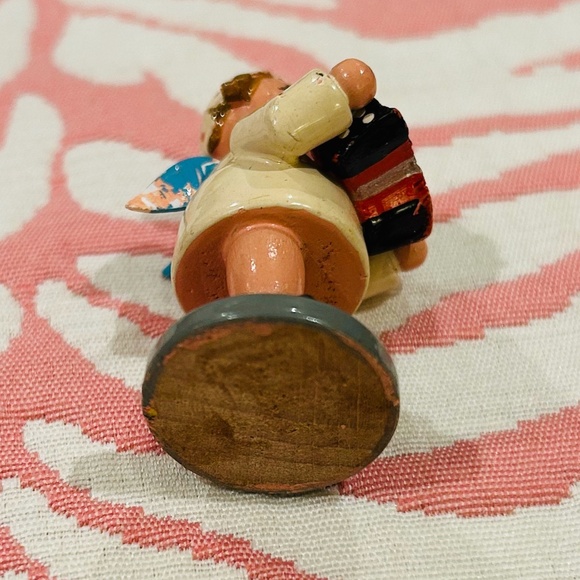 D3-Vintage 50's Erzgebirge Orchestra Angel Playing Accordian Figurine - Picture 5 of 9